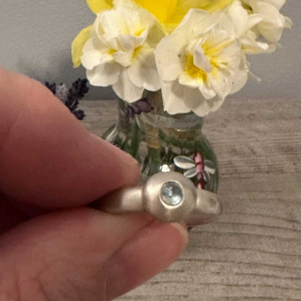 Genuine Blue Topaz Silver Ring